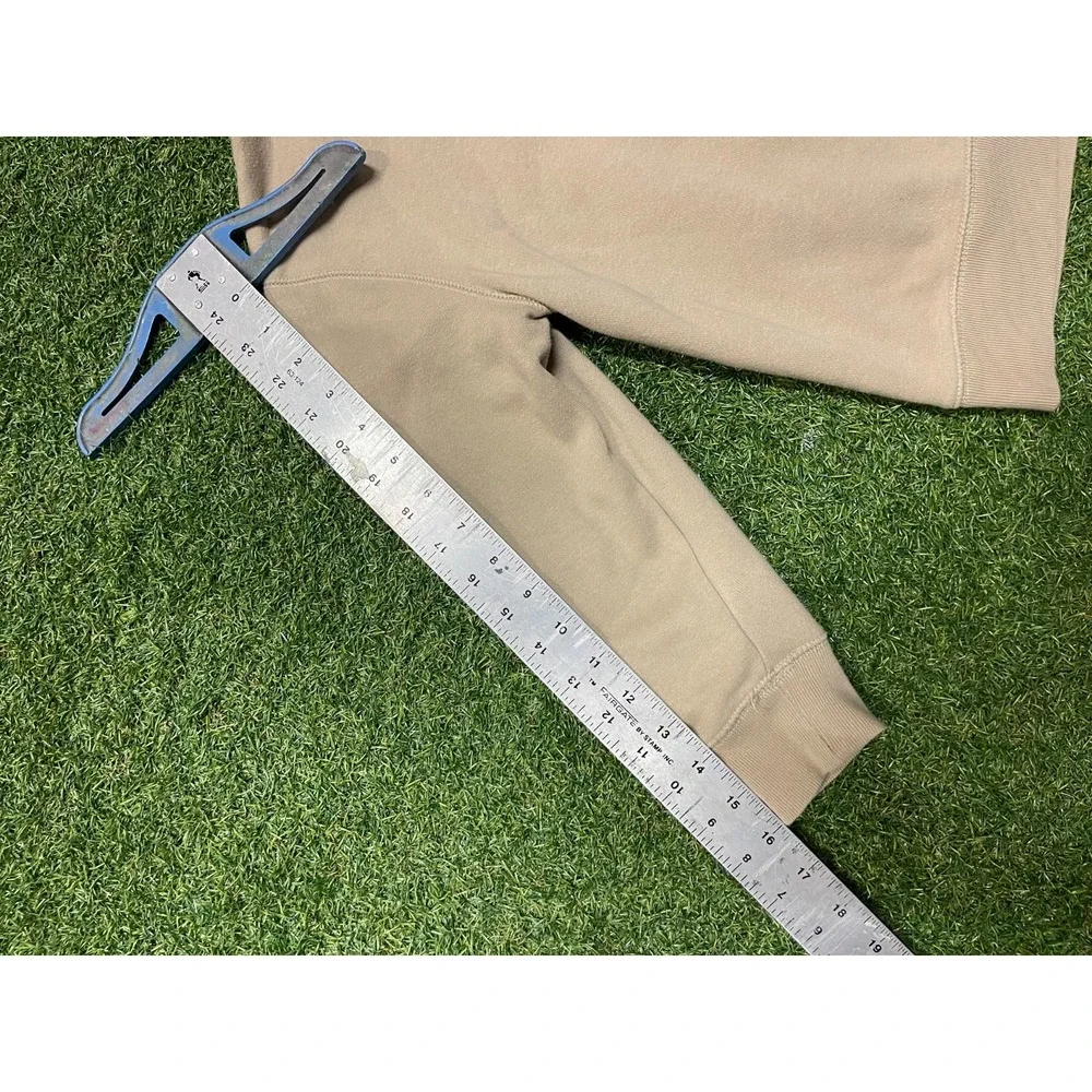 Vintage Gap Hoodie Kids Small Beige Cotton Spellout Logo Fleece Lined‎ Pullover